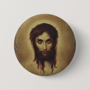 Badge Rond 5 Cm Saint Visage de Jésus-Christ