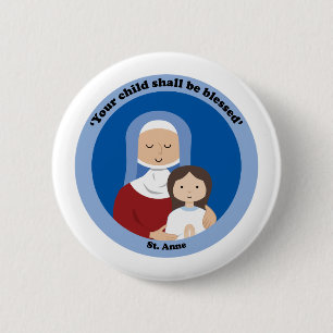 Badge Rond 5 Cm Sainte-Anne
