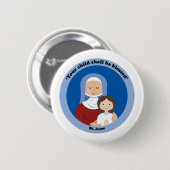 Badge Rond 5 Cm Sainte-Anne (Devant & derrière)