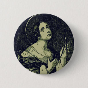 Badge Rond 5 Cm Sainte Apollonie Vierge et Martyr