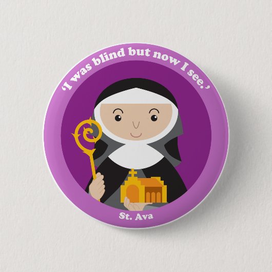 Badge Rond 5 Cm Sainte-Ava (Devant)