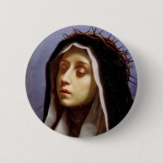 Badge Rond 5 Cm Sainte Catherine de Sienne (Devant)