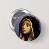 Badge Rond 5 Cm Sainte Catherine de Sienne (Devant & derrière)