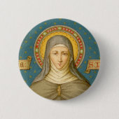 Badge Rond 5 Cm Sainte Claire d'Assise (SAU 027) (Devant)
