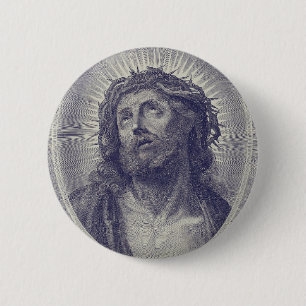 Badge Rond 5 Cm Sainte Face de Jésus