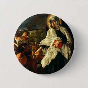 Badge Rond 5 Cm Sainte Françoise de Rome