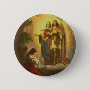 Badge Rond 5 Cm Sainte Jeanne d'Arc