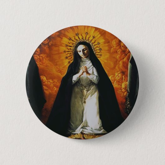 Badge Rond 5 Cm Sainte Margaret Mary Alacoque (Devant)