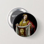 Badge Rond 5 Cm Sainte Véronique (Devant & derrière)
