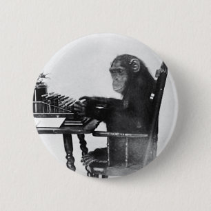 Badge Rond 5 Cm Saisie de singe