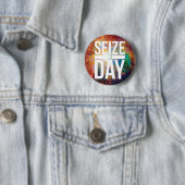 Badge Rond 5 Cm Saisir le jour de la nébuleuse (En situation)
