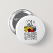 Badge Rond 5 Cm Saison Canning Jar Pickling Gardener _1 (Devant & derrière)