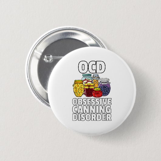 Badge Rond 5 Cm Saison Canning Jar Pickling Gardener _1 (Devant & derrière)