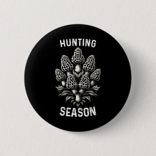Badge Rond 5 Cm Saison Chasse Morel Champignons Chasse Morchella F