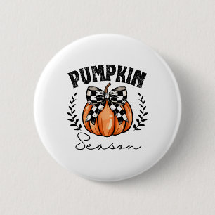 Badge Rond 5 Cm Saison citrouille Coquette Citrouille Bow Hallowee