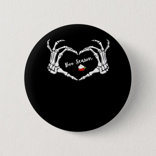 Badge Rond 5 Cm Saison classique Skeleton Hand Heart (Devant)