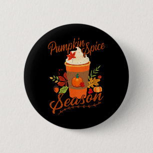 Badge Rond 5 Cm Saison des épices citrouilles Saison des dernières
