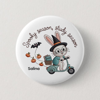 Badge Rond 5 Cm Saison effrayante Saison d'étude Lapin infirmier