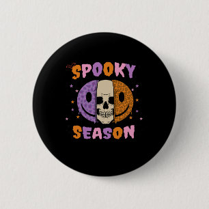Badge Rond 5 Cm Saison Éffrayante super Halloween Ghost Boo Smile