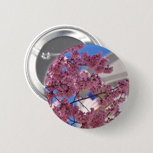 Badge Rond 5 Cm Sakura Cherry Blossoms (Devant & derrière)