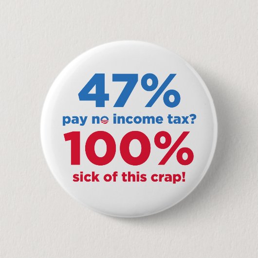 Badge Rond 5 Cm Salaire de 47% aucuns impôts ? (Devant)