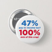Badge Rond 5 Cm Salaire de 47% aucuns impôts ? (Devant & derrière)