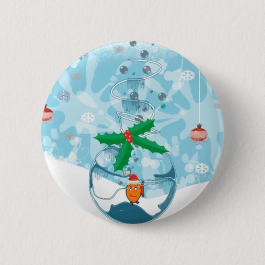 Badge Rond 5 Cm Sale de poisson de Noël (Devant)