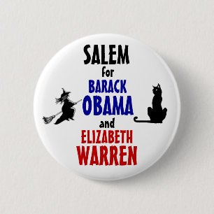 Badge Rond 5 Cm Salem pour Obama et terriers 2012