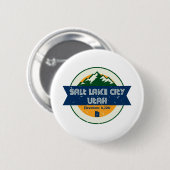 Badge Rond 5 Cm Salt Lake City Utah (Devant & derrière)