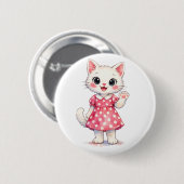Badge Rond 5 Cm Salut Kitty! (Devant & derrière)