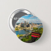 Badge Rond 5 Cm Salutation De Pittsburgh PA Holiday (Devant & derrière)