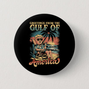 Badge Rond 5 Cm Salutation Drôle De Trump De La Part Du Golfe Patr