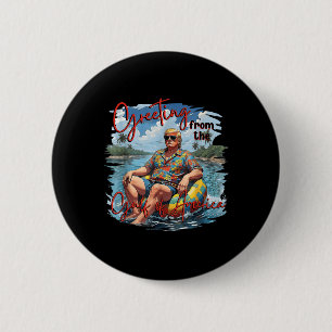 Badge Rond 5 Cm Salutation Du Golfe Des États-Unis Trump