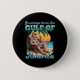 Badge Rond 5 Cm Salutation Du Golfe Patriotique D'Amérique Des Éta