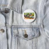 Badge Rond 5 Cm Salutations de Miami Beach, Fl (En situation)