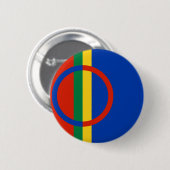 Badge Rond 5 Cm Sami, Finlande (Devant & derrière)