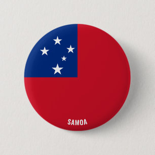 Badge Rond 5 Cm Samoa Drapeau charmant patriotique