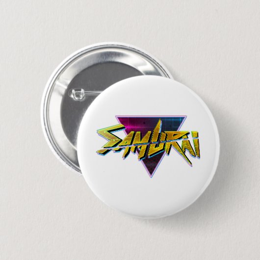Badge Rond 5 Cm Samouraïs de Cyberpunk (Devant & derrière)