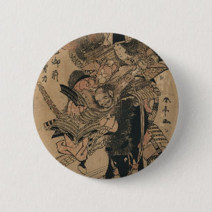 Badge Rond 5 Cm Samouraïs féminins puissants défaisant les