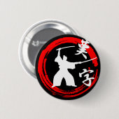 Badge Rond 5 Cm Samurai (Devant & derrière)