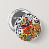 Badge Rond 5 Cm Samurai japonais (Devant & derrière)