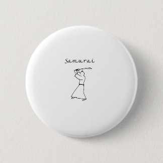 Badge Rond 5 Cm Samurai mode du cadeau guerrier présent
