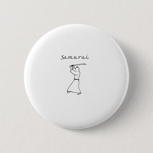 Badge Rond 5 Cm Samurai mode du cadeau guerrier présent (Devant)
