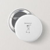 Badge Rond 5 Cm Samurai mode du cadeau guerrier présent (Devant & derrière)