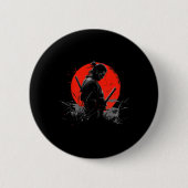 Badge Rond 5 Cm Samurai Spirit Graphic Modern Warrior's (Devant)