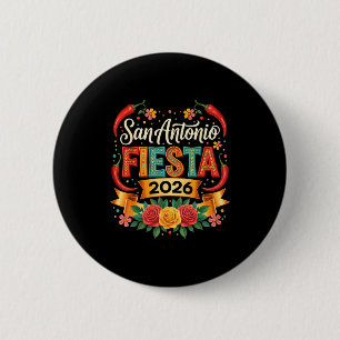 Badge Rond 5 Cm San Antonio 2026 fiesta cinq mai texas culture