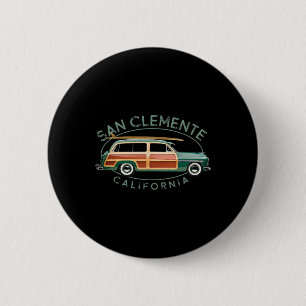 Badge Rond 5 Cm San Clemente Californie Surf vintage