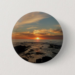 Badge Rond 5 Cm San Diego Sunset II California Seascape