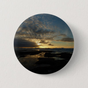 Badge Rond 5 Cm San Diego Sunset III Superbe paysage californien