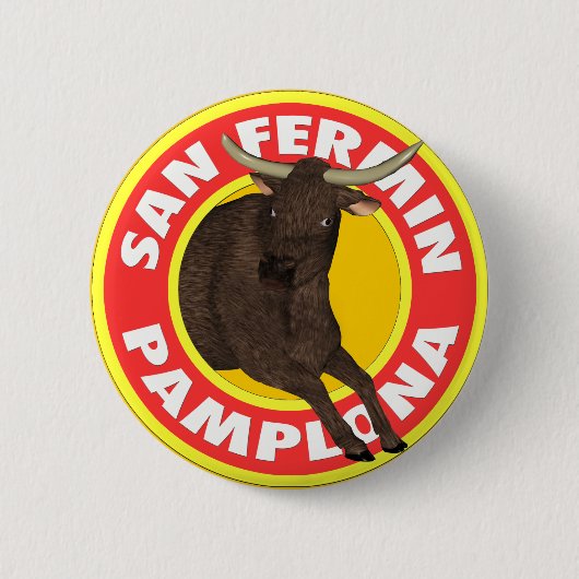 Badge Rond 5 Cm San Fermin De Pamplona (Devant)
